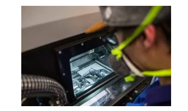 3D打印機的加工倉內部 3D打印機的加工倉內部
